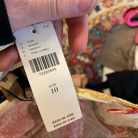 Kachel anthropology silk dress patchwork sz 10 NWT - Picture 6 of 12